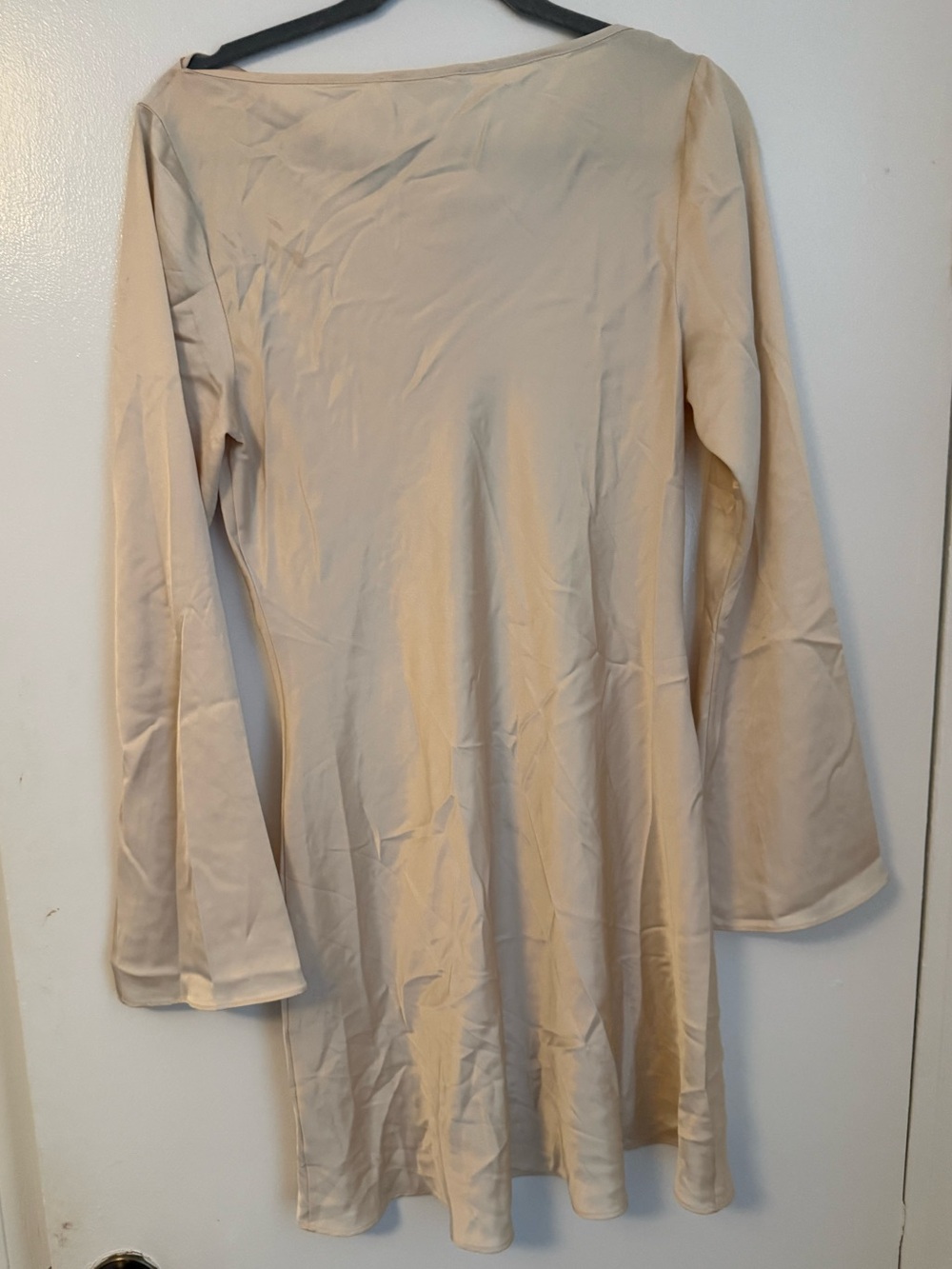 Reformation-  Simple Cream Long Sleeve Shift Dress